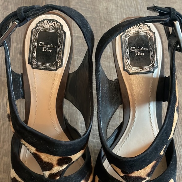 Christian Dior Leopard and Wood Heels - Picture 6 of 16